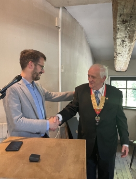 Overdracht van het voorzitterschap van Michael Deleu naar Guy Van Dyck